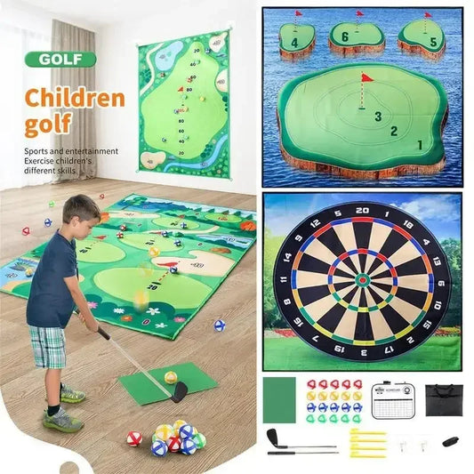 Golf Game Mat Indoor Outdoor Games for Adults Kids