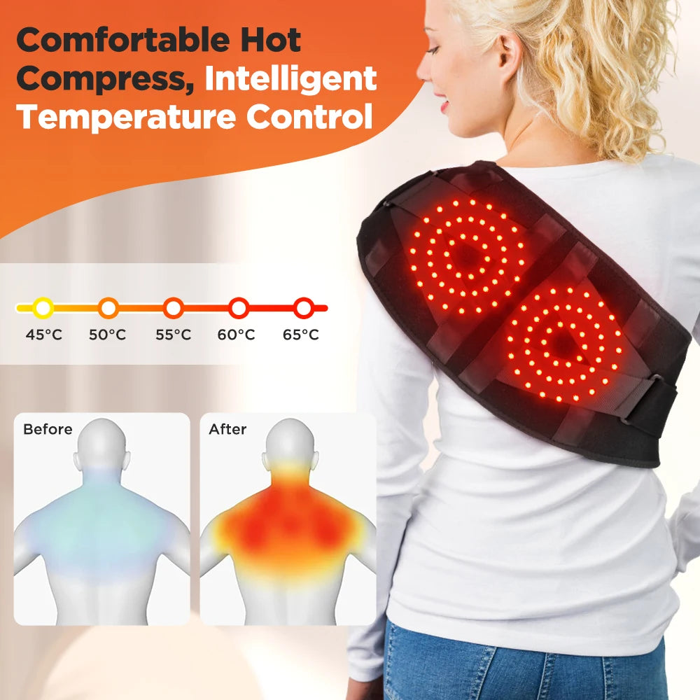 Electric Heating Waist Massager Vibration Hot Compress Lumbar Brace
