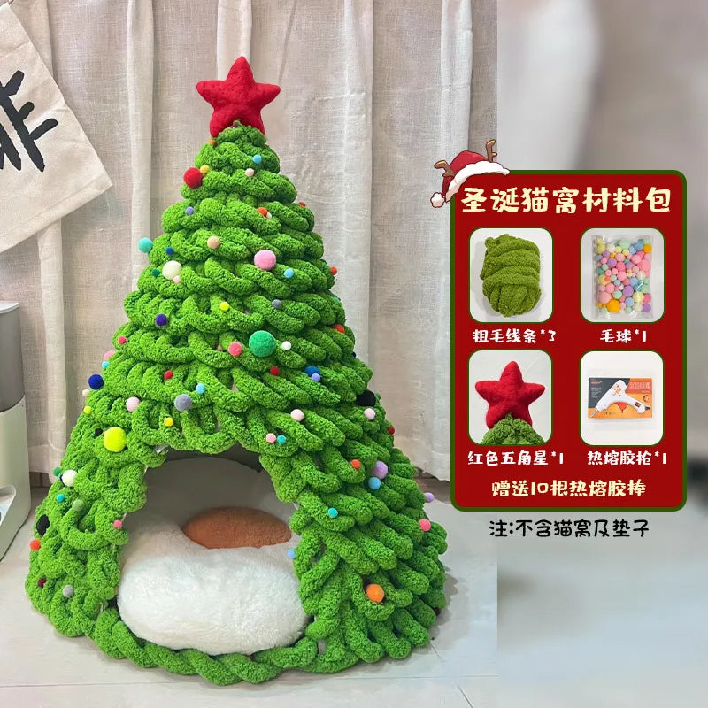 Christmas Tree Bed DIY Yarn Tools Package Homemade