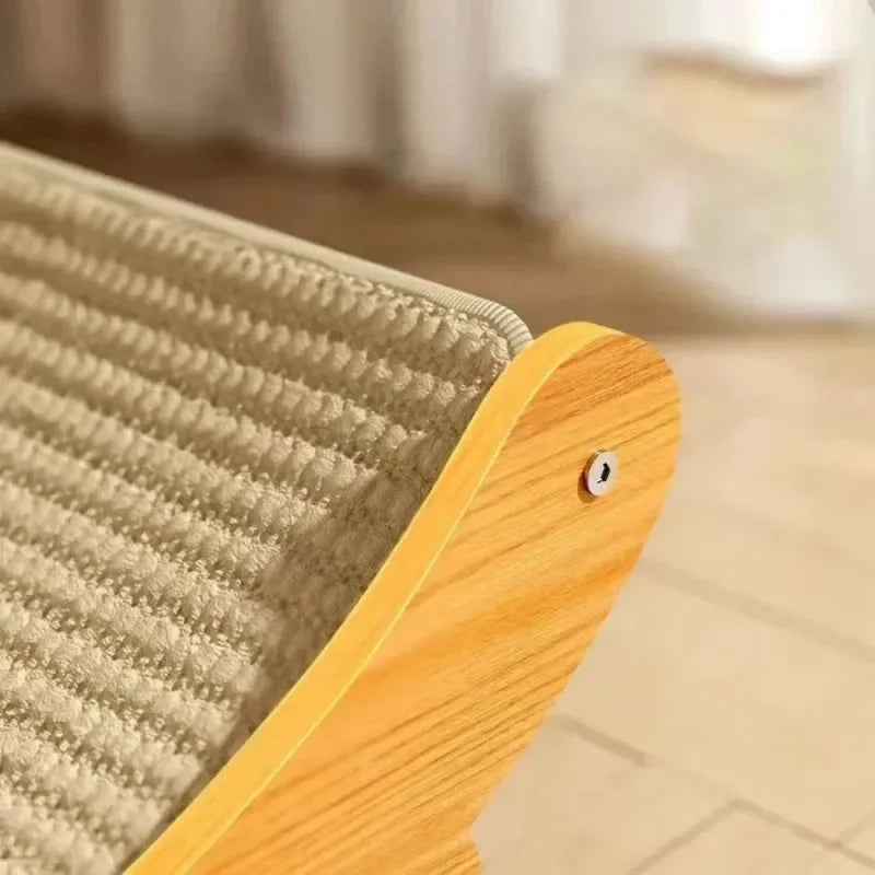 Wooden Scratching Bed Detachable Wear-Resistant Scratch Board