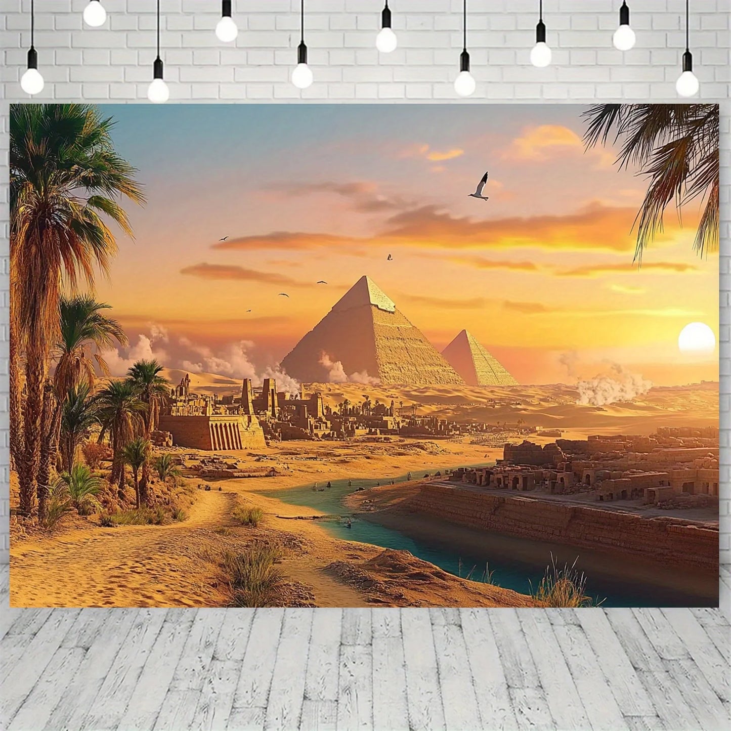 "Egypt Pyramid Polyester Tapestry