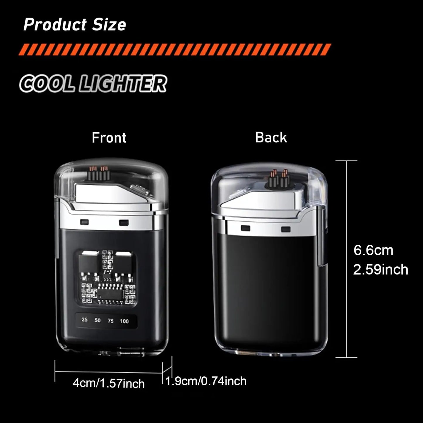 Smart Electronic Lighter Rechargeable Windproof Flameless