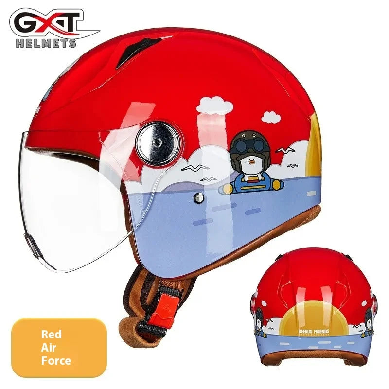 Child Cute Cartoon Motorcycle Helmet