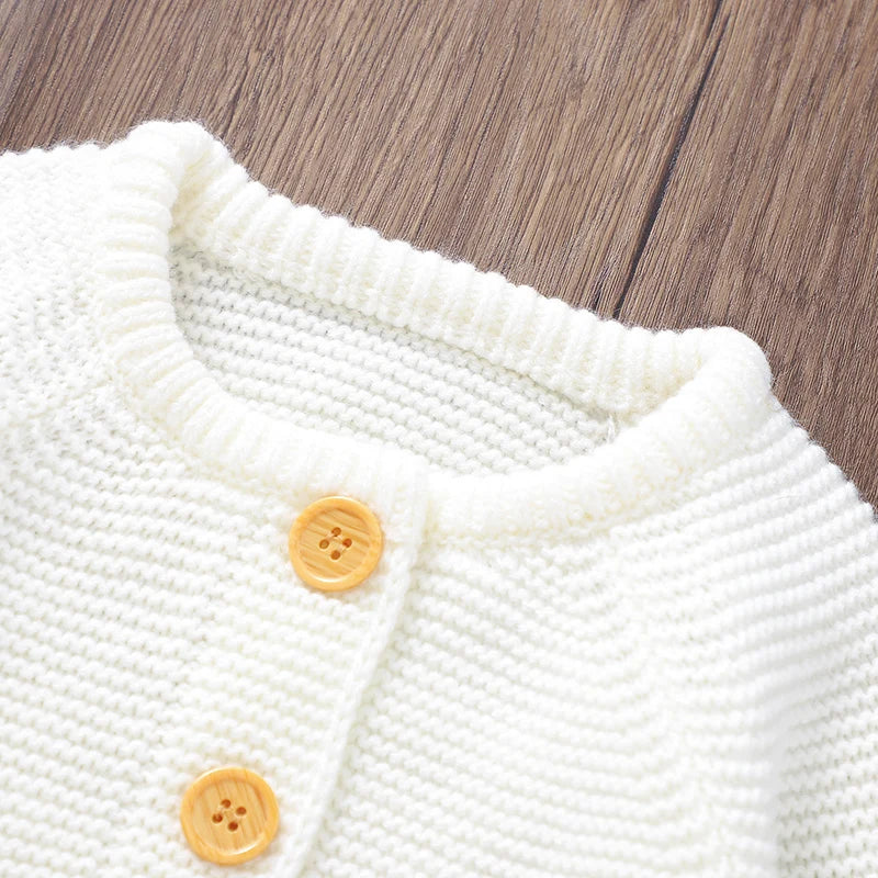 Newborn Infant Long Sleeves Sweaters Cardigans+Pants+Hats+Shoes