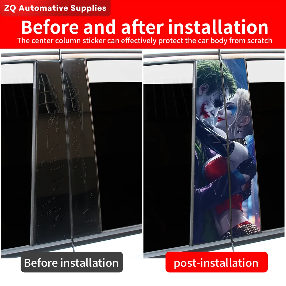 Joker Waterproof Car Door Pillar Vinyl Decals