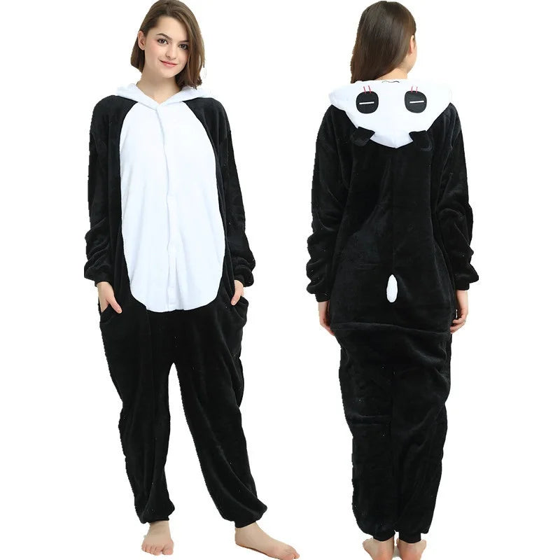 Christmas Fleece Jumpsuits Animal Pajamas