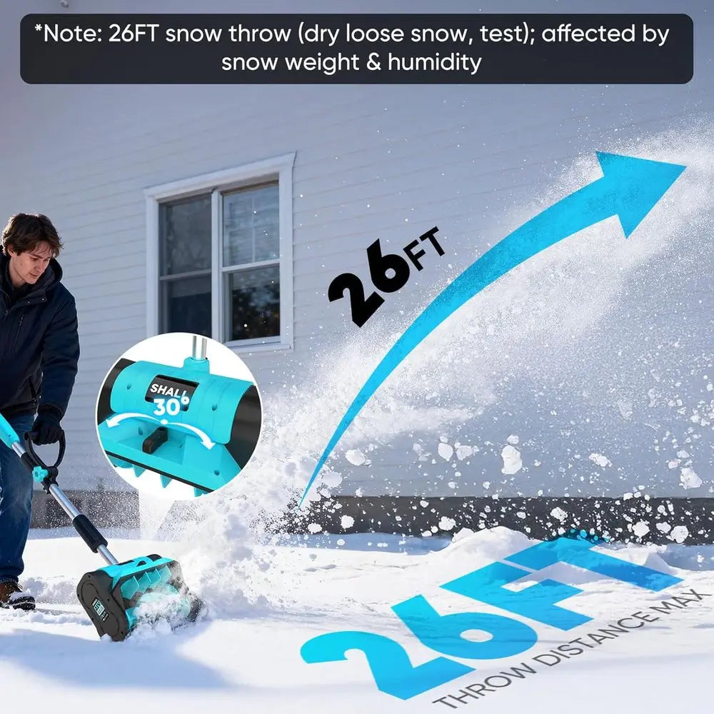 21V Brushless Cordless Snow Shovel 4AH Battery Powered