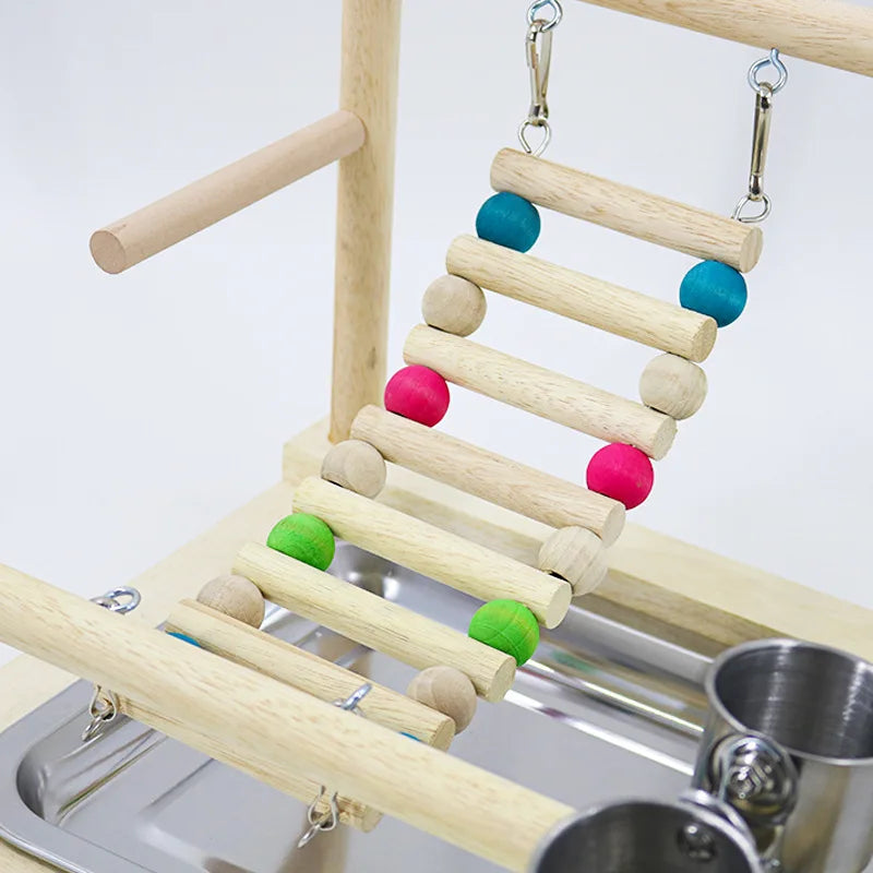 Parrot Playstand Gym Feeder Exercise Activity Center