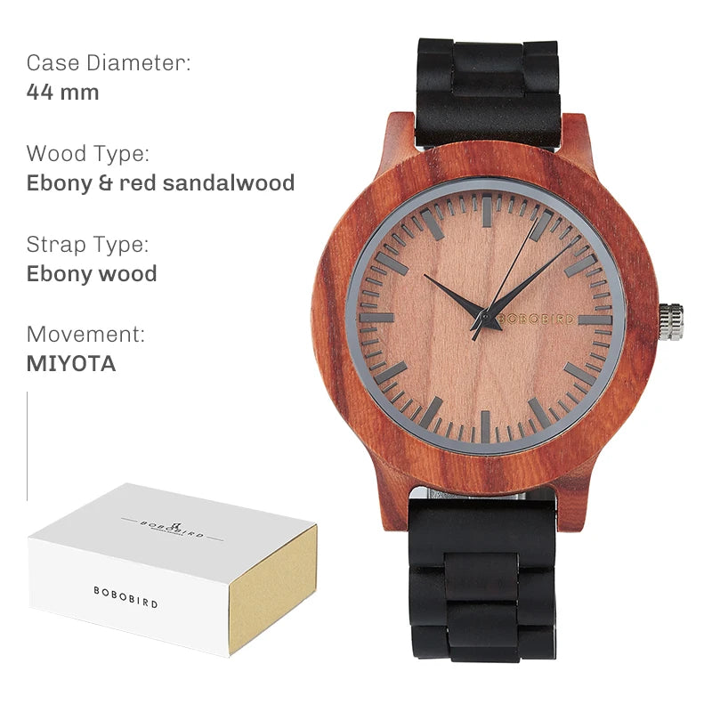 Natural Handcrafted Wooden Watches Lightweight