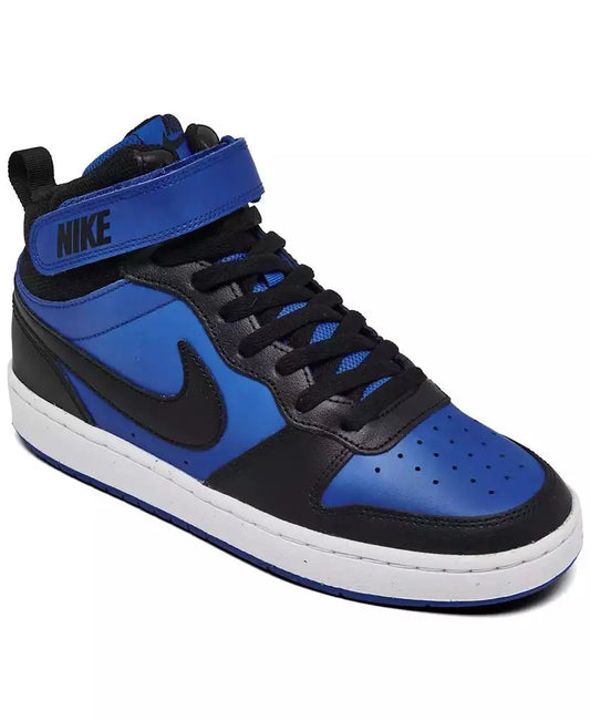 Nike | Big Boys' Court Borough Mid 2 Fastening Strap Casual Sneakers
