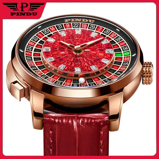 Push Button Gambling Table Roulette Watch