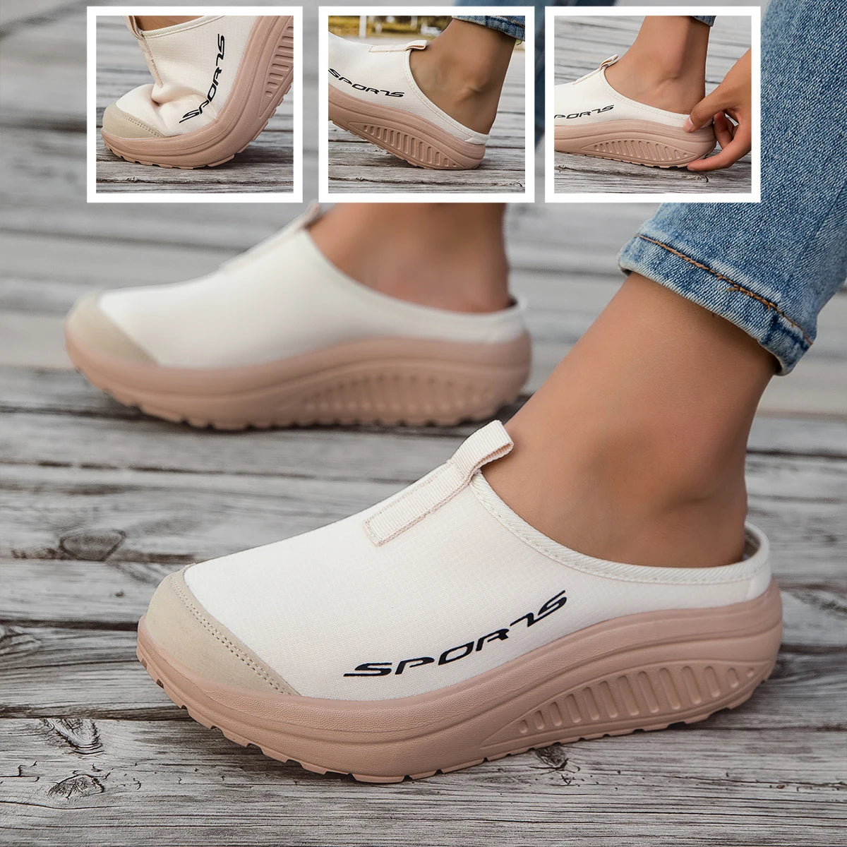 Breathable Thin Mesh Half Sandals