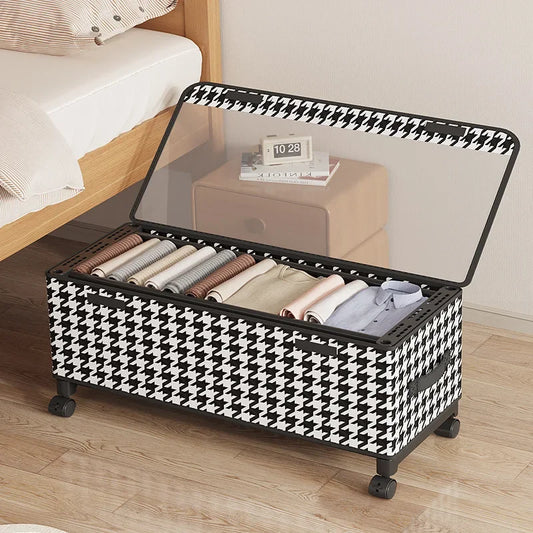 Large Capacity Clothes Storage Box with Wheels