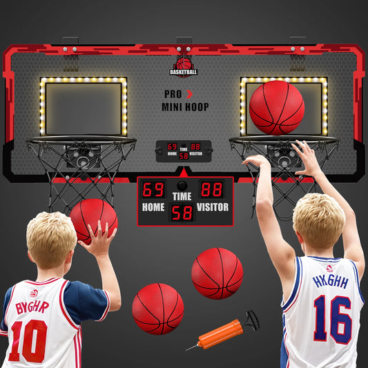 Basketball Hoop Double Home Scoring Hoop Set