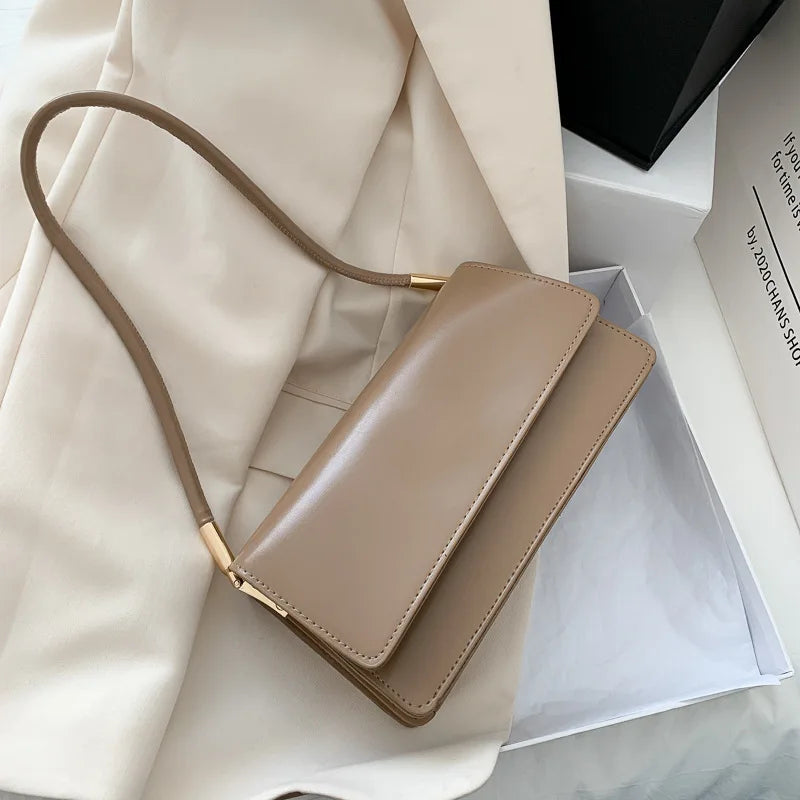 Fashion Underarm Shoulder Bag Solid Color
