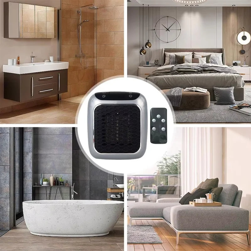 1200W Portable Remote Control Electric Heater Low Consumption