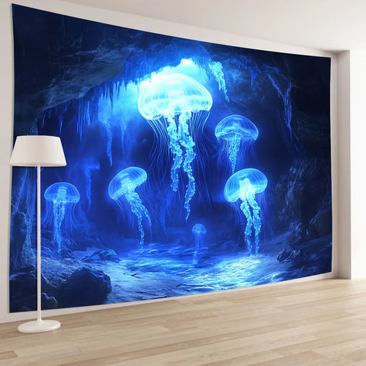 3D Jellyfish Wall Tapestry