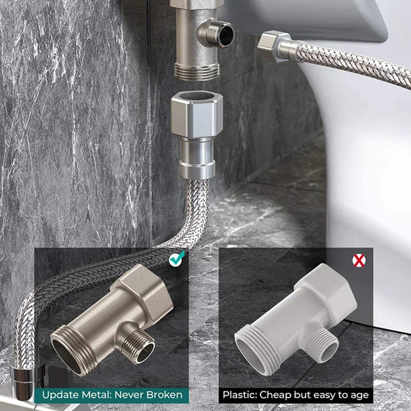 Bidet Toilet Seat Attachment Non-Electric Self-Cleaning Dual Nozzles