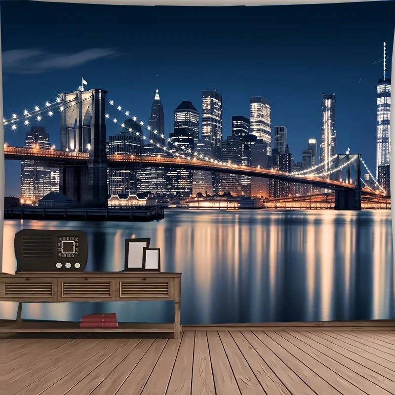 "Modern Cityscape Tapestry Living Room & Bedroom Decor"