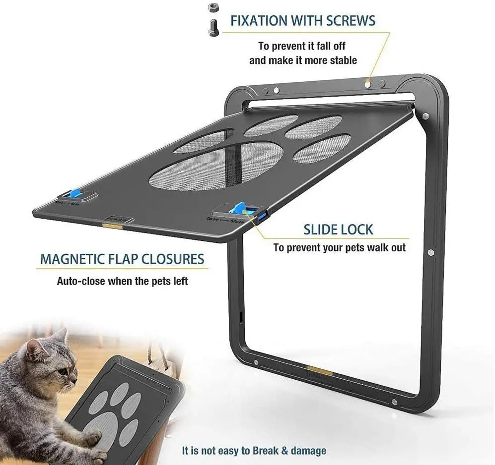 Dog Cat Door Lockable Magnetic Screen