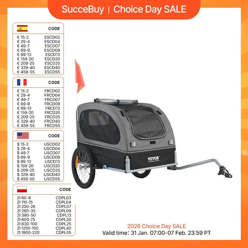 Dog Trailer Pet Cart Bicycle Carrier