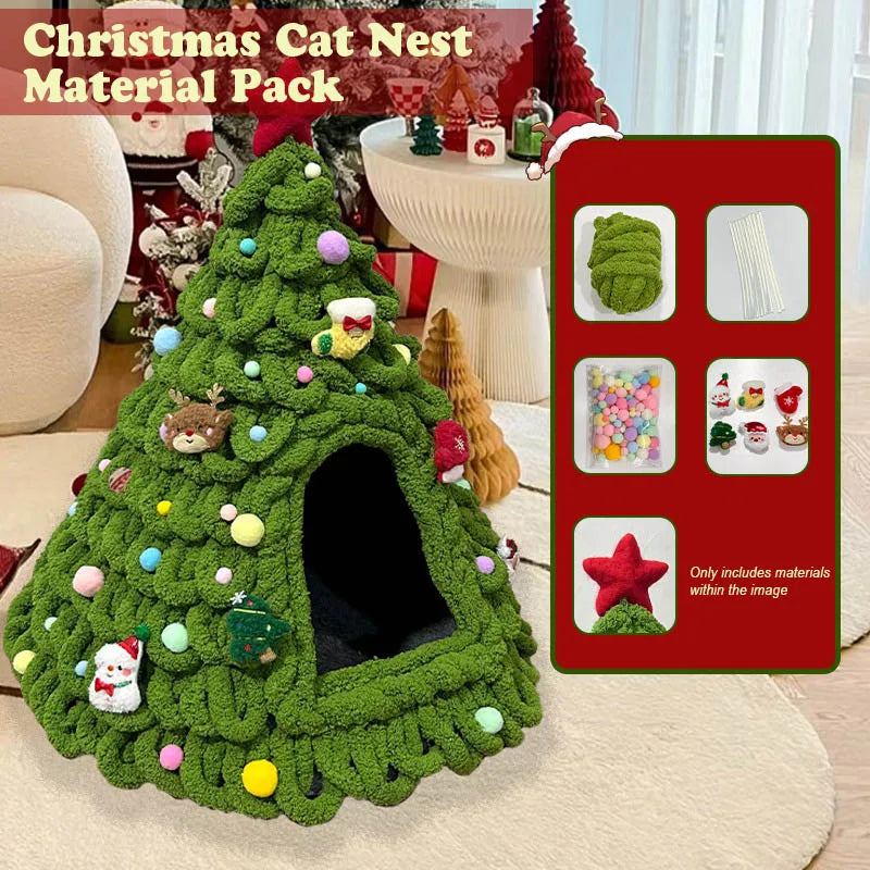 Christmas Tree Bed DIY Yarn Tools Package Homemade
