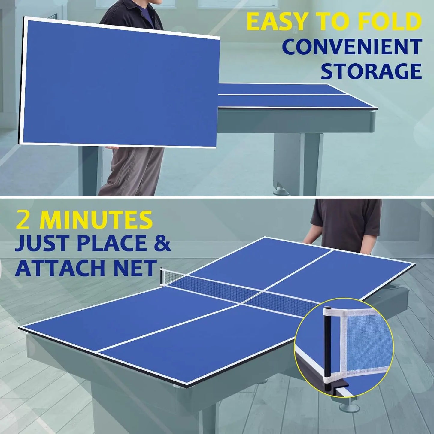 Foldable Ping Pong Table Topper for Pool Table