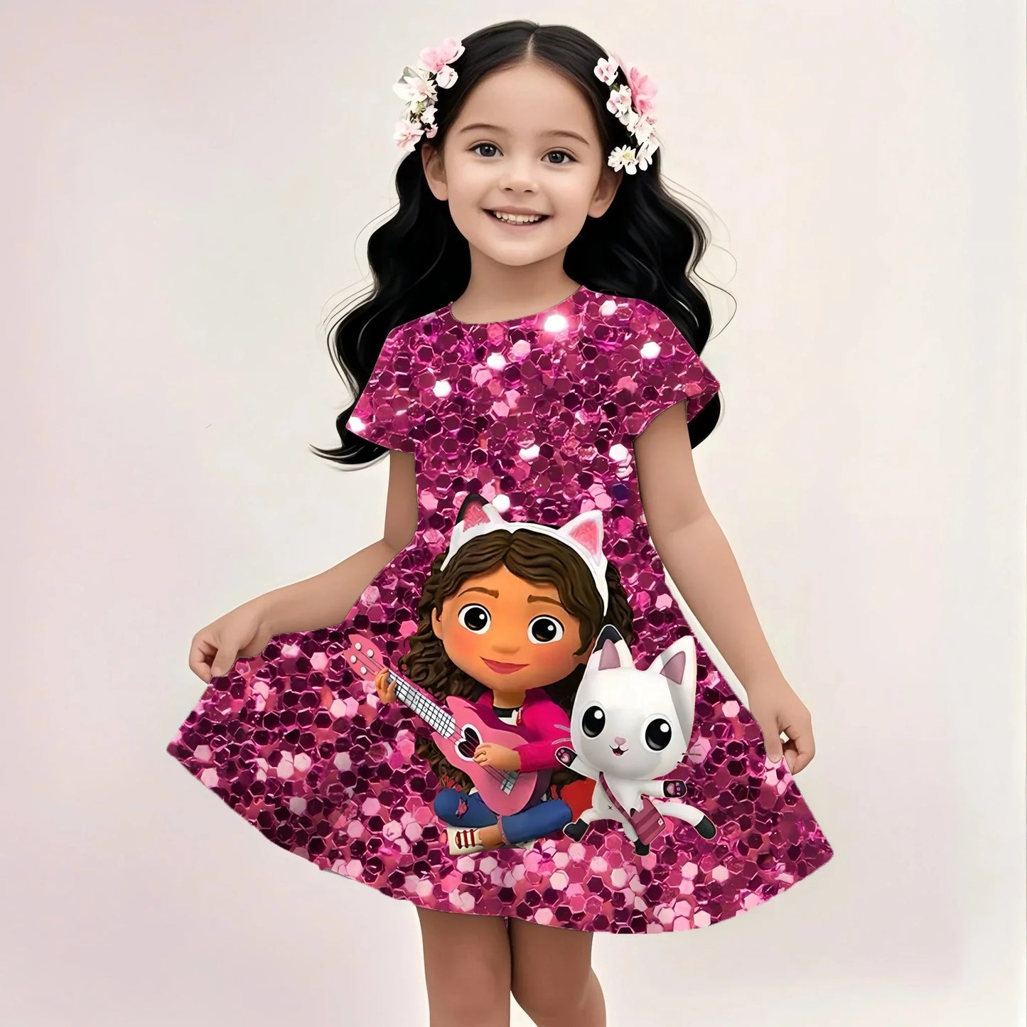 Sequins 3d Printed Gabby Dollhouse Dress