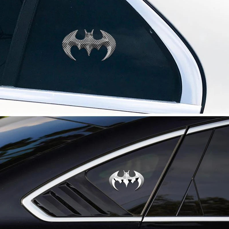 3D Metal Carbon Fiber Bat Emblem Badge