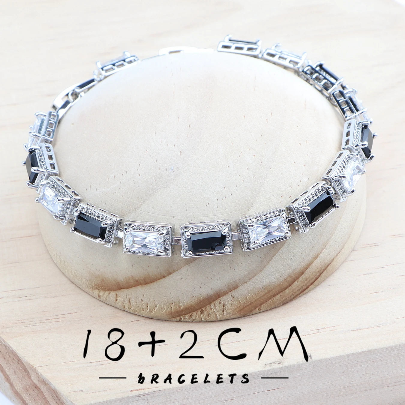 Black White Earrings Rings Pendant Necklace Stone Bracelets Set