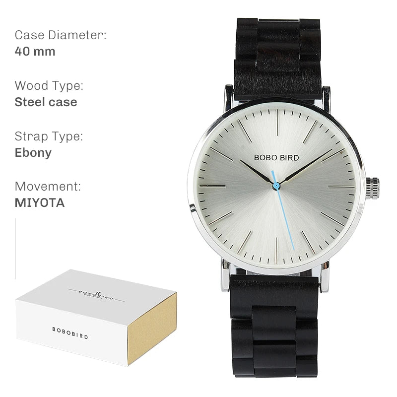 Natural Handcrafted Wooden Watches Lightweight