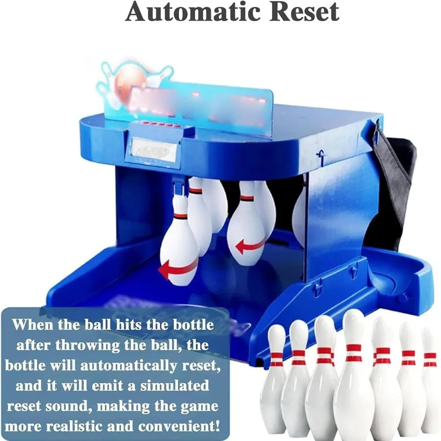 Electronic Bowling Alley Game with Automatic Reset