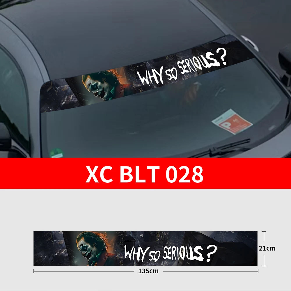 Why So Serious Joker Front Rear Windshield Window Stickers