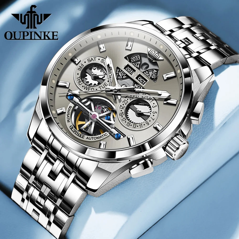 Automatic Skeleton Stainless Steel Men's Watch