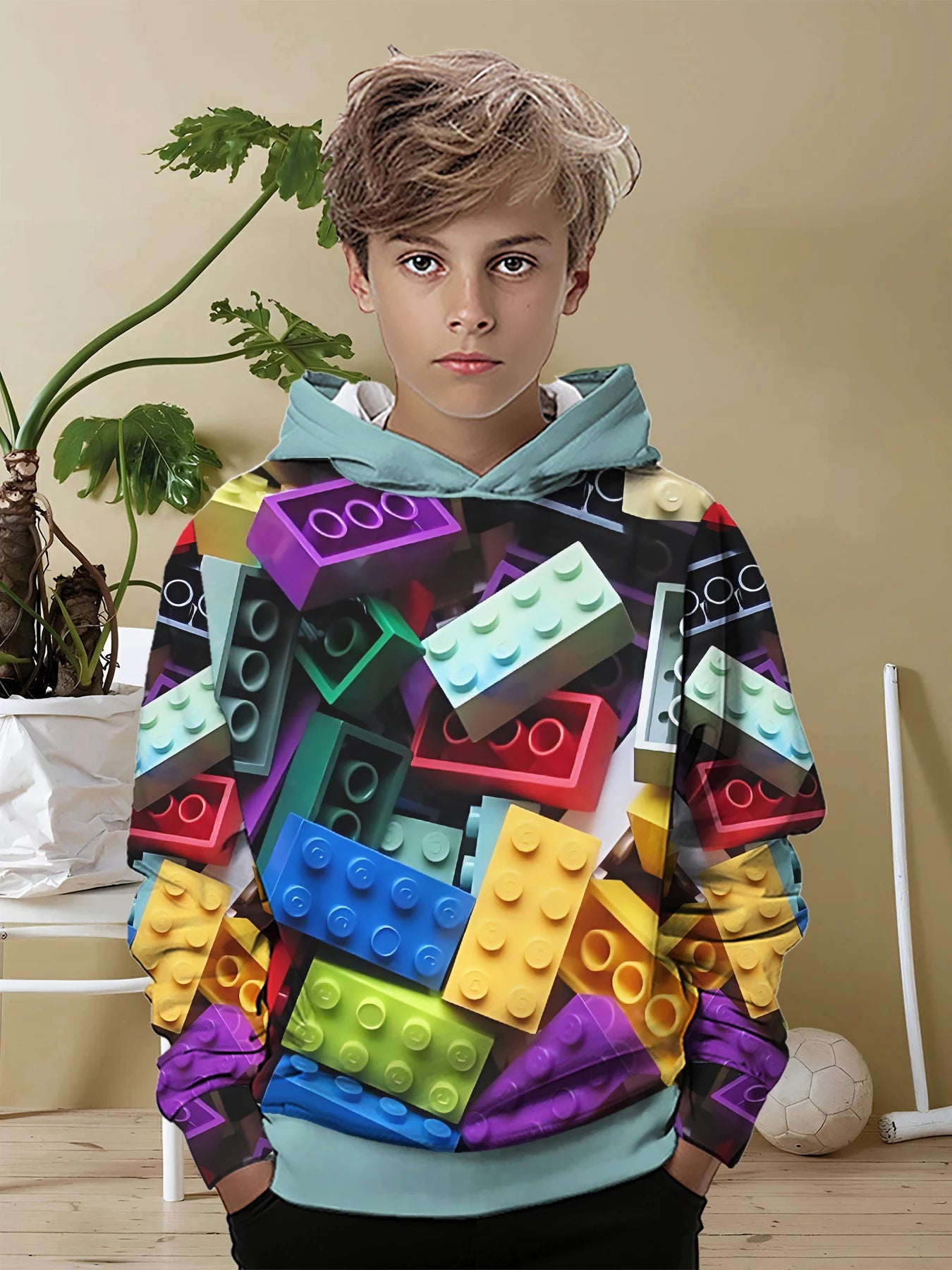 L-LEGOS 3D Print All Seasons Pullover Tops