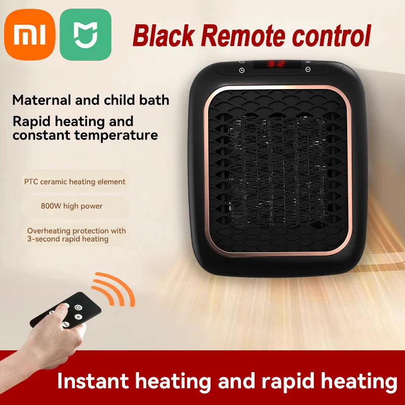 1200W Portable Remote Control Electric Heater Low Consumption