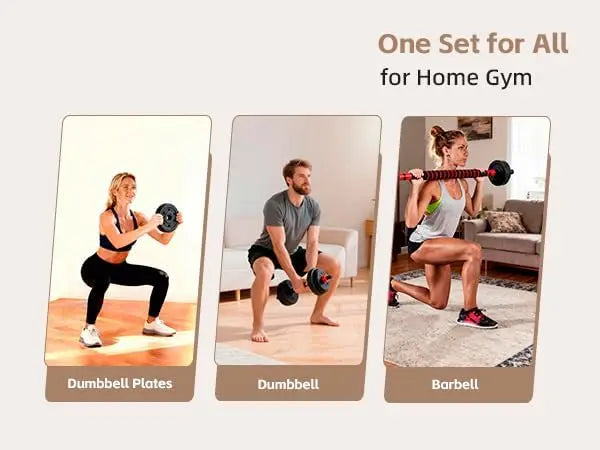 4-in-1 Adjustable Dumbbell Set with Barbell, Kettlebell & Push-Up Stand