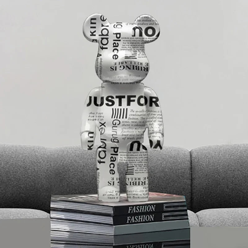 27cm/10Inches Graffiti Bear Figurine Home Decor