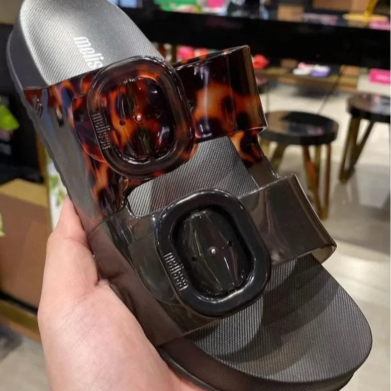 Wide Face Cool Open Toe Jelly Shoes