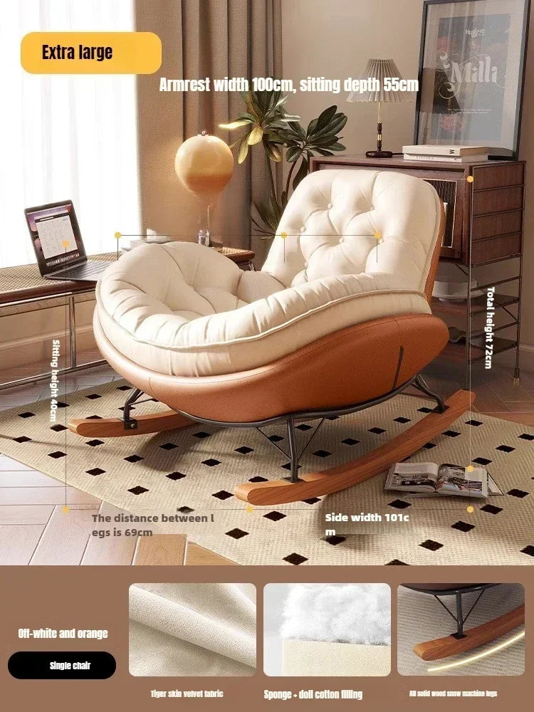 Modern Luxury Honeycomb Lazy Rocking Chair
