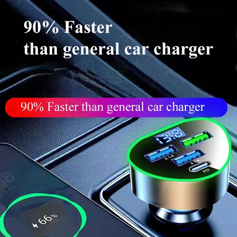 Car Phone Charger USB Type C Super Fast