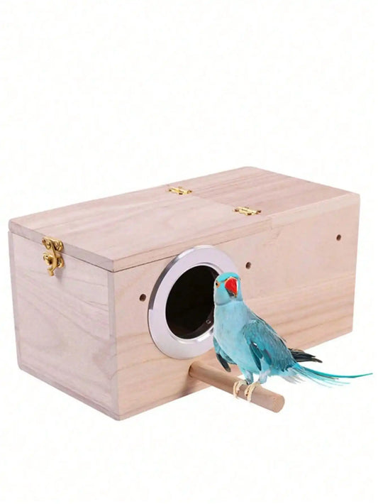 Parakeet Box Bird House Wood
