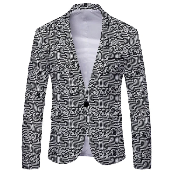 Casual Long Sleeve Slim Fit Suit Jacket