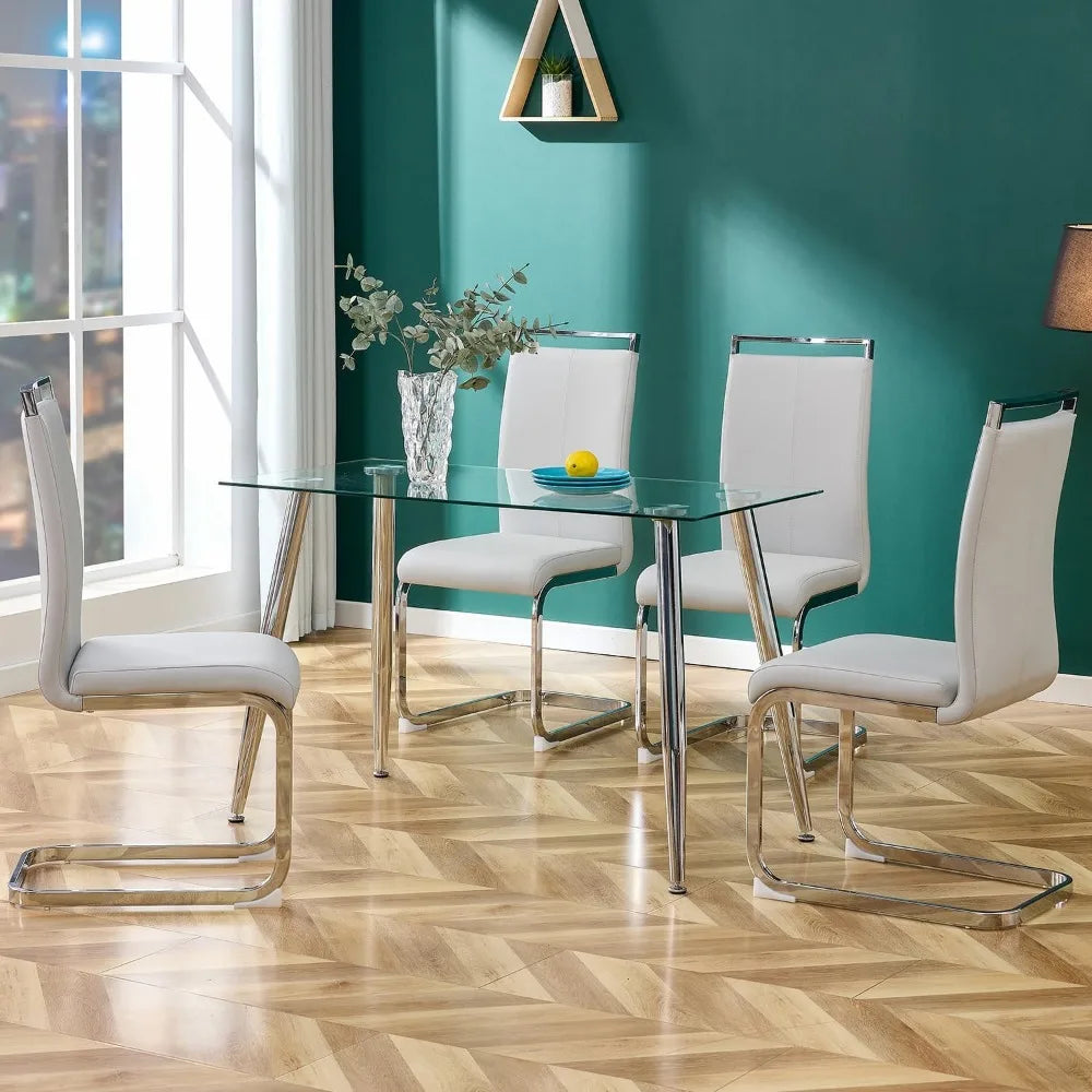 Dining Chairs (Light Gray, Set of 2)