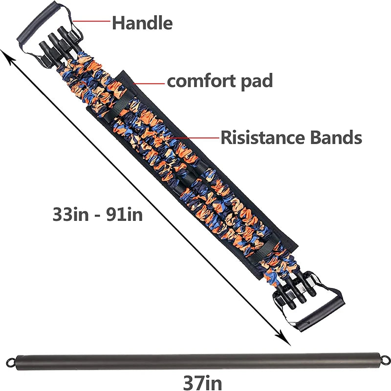 Adjustable Bench Press Bands Fitness Bar