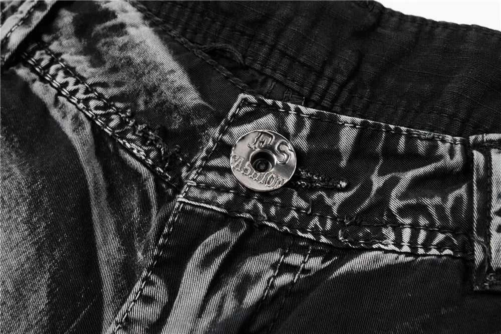 Cargo Shorts Mens Cotton Casual Loose