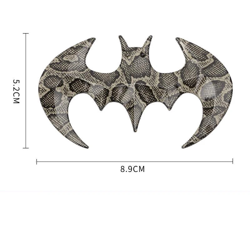 3D Metal Carbon Fiber Bat Emblem Badge