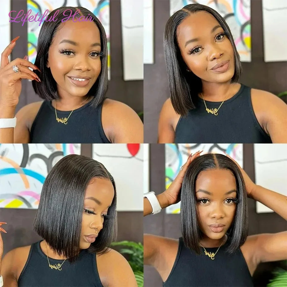 Glueless Bob Human Hair Ready To Wear Straight