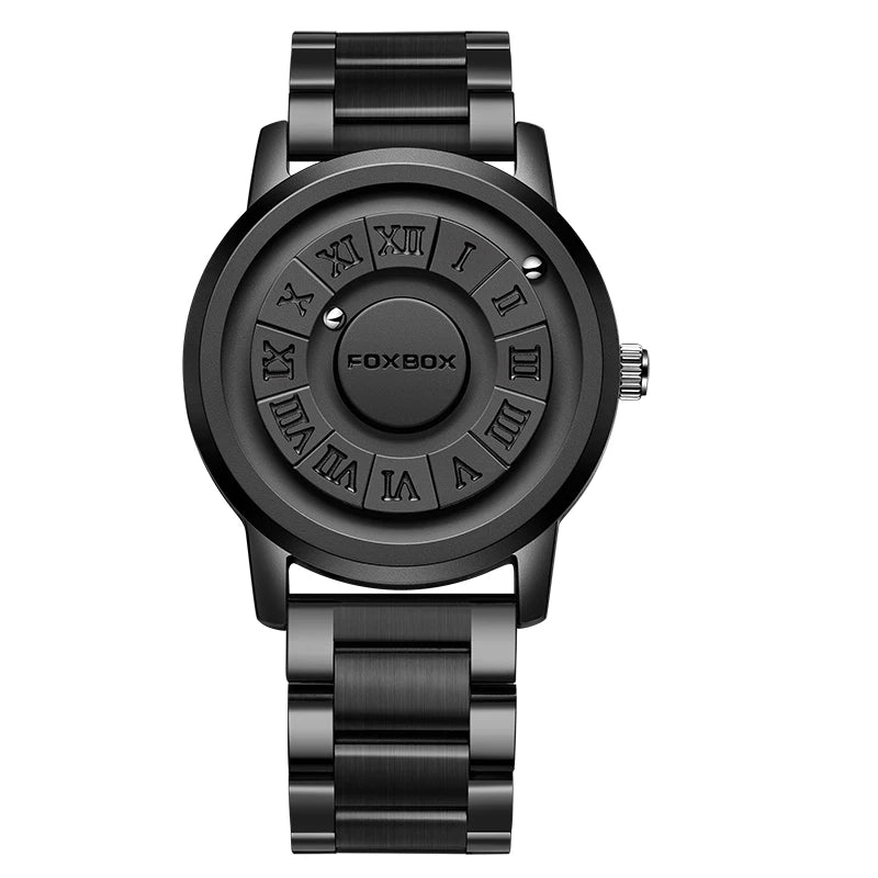 Scrolling Iron Ball Magnetic Pointer Waterproof Wristwatch