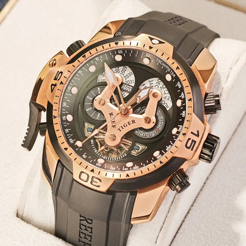 Fully Automatic Multi-Functional Double Calendar Business Watch